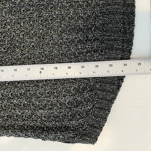 Calvin Klein Jeans Open crochet Knit Chunky Sweater Women's Med Metallic Silver - Picture 6 of 8